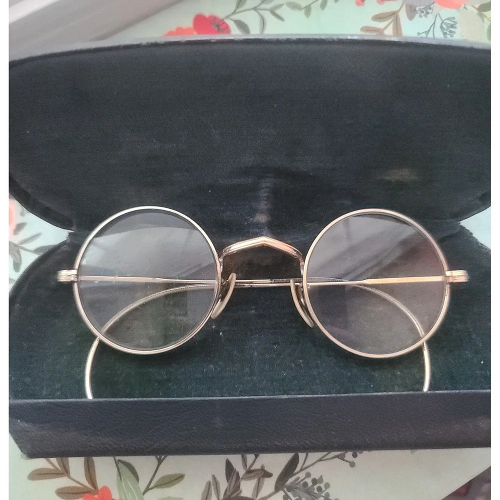 1/10 12k G/f Gold 1920s Child's Frames Glasses Prescription With Case 4